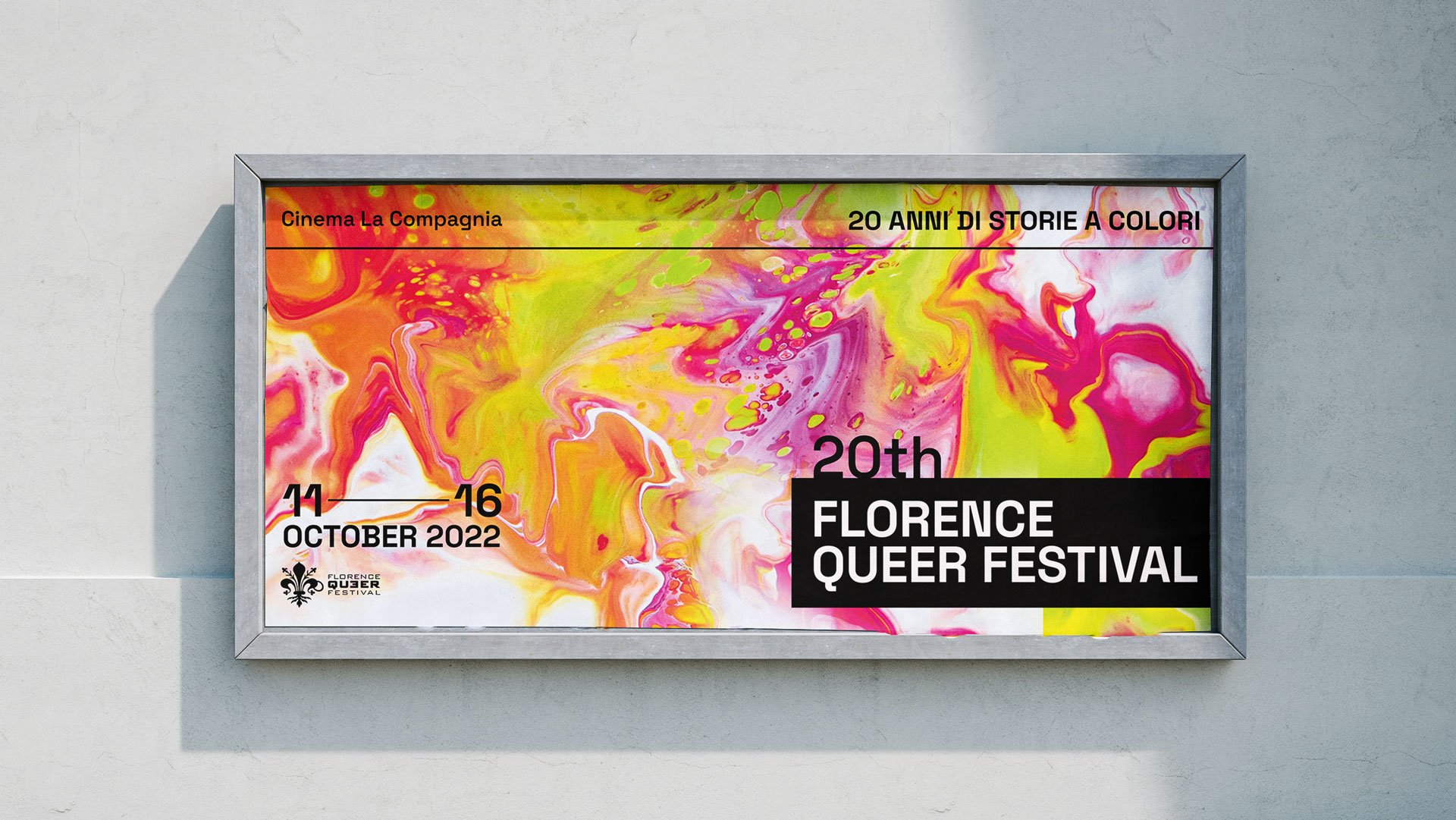 Poster Florence Queer Festival 2022 curata da Studio Phasma