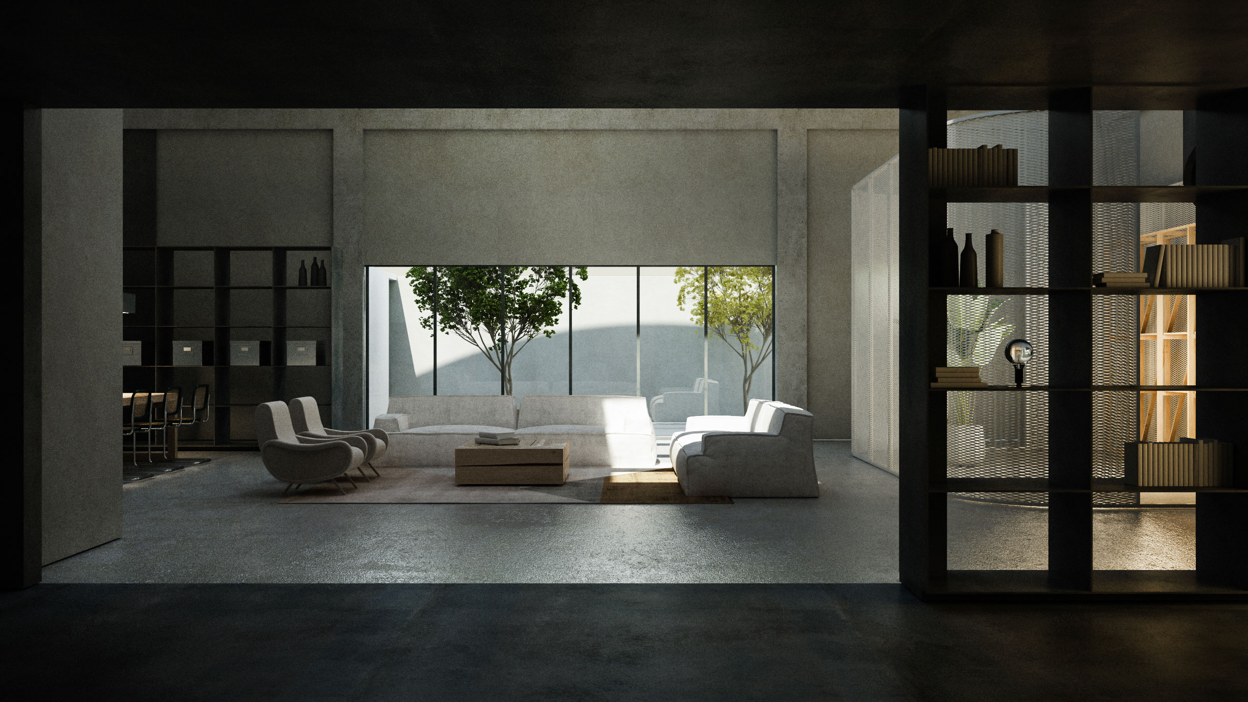 Progettto d'interni di un loft industriale a Milano