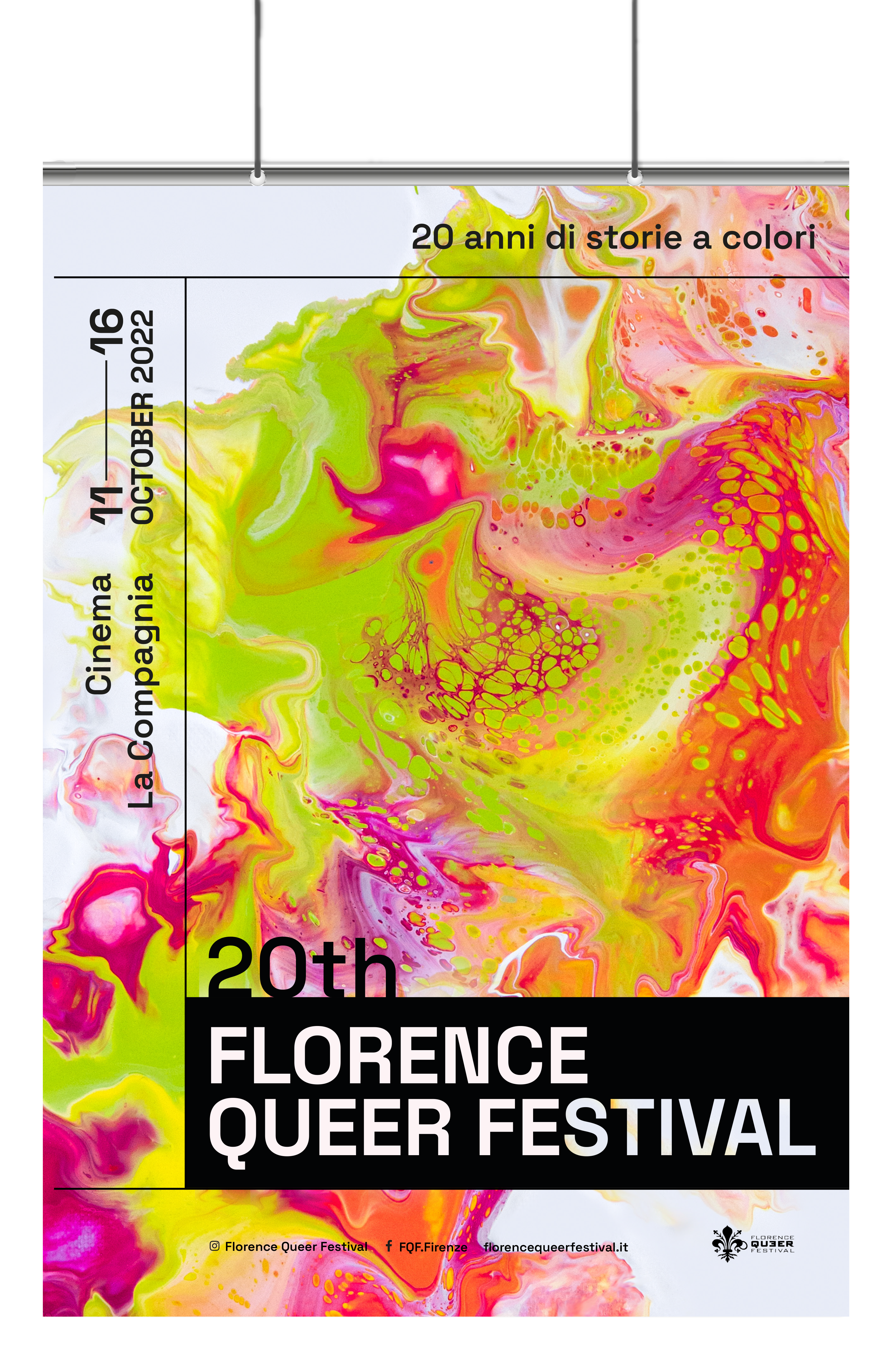 Poster Florence Queer Festival 2022 curata da Studio Phasma